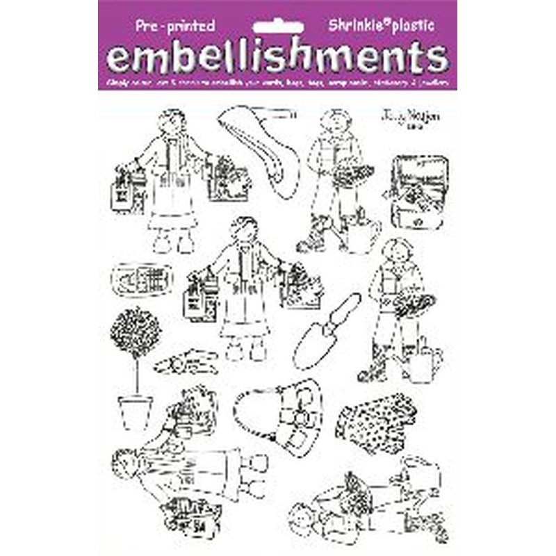 Shrink Art - Jolly Nation Shopping/Gardening (A4 White)