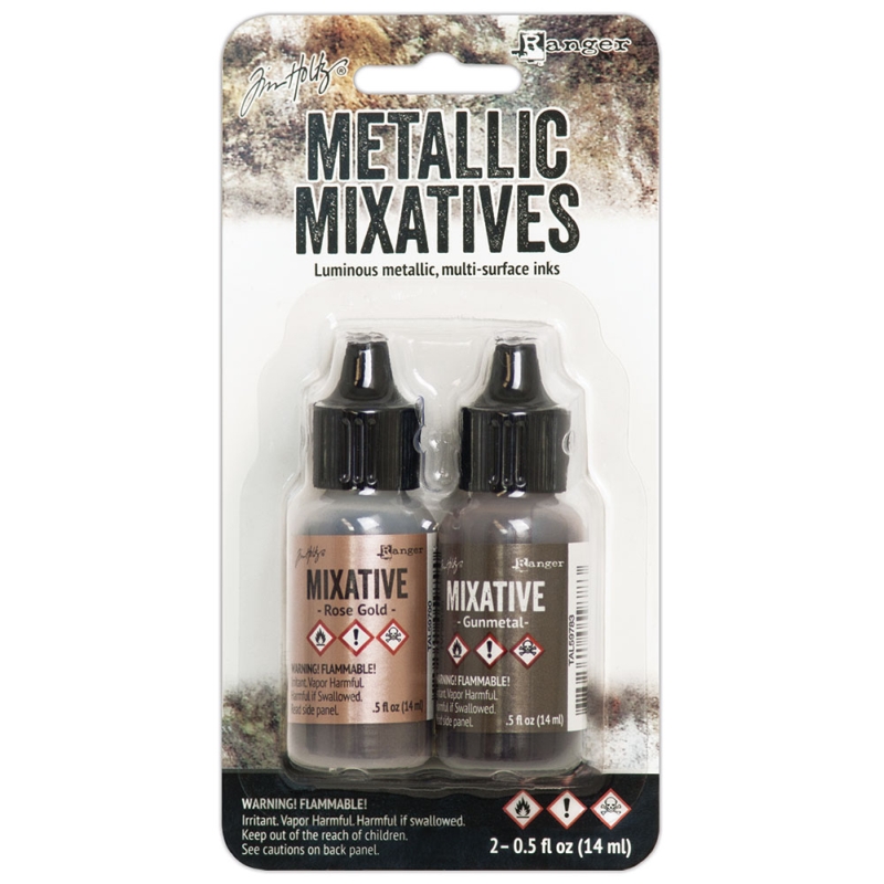 Tim Holtz - Distress Alcohol Ink Mixative - Rose Gold & Gunmetal