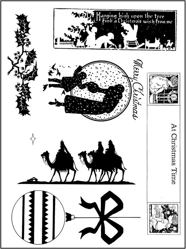 Victorian Christmas 4 Rubber Stamp