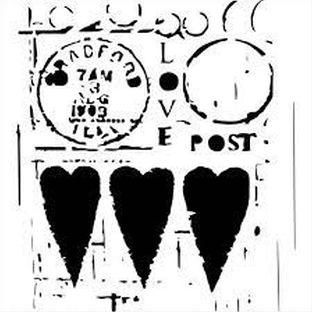 The Crafters Workshop - Love Post Stencil (12x12)