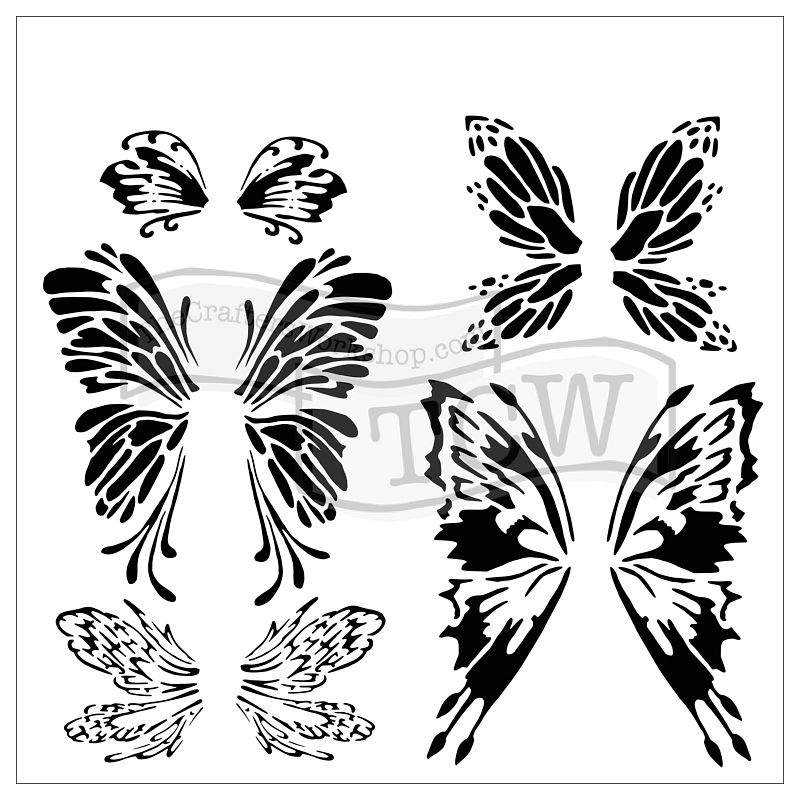 6x6 Stencil Fairywings