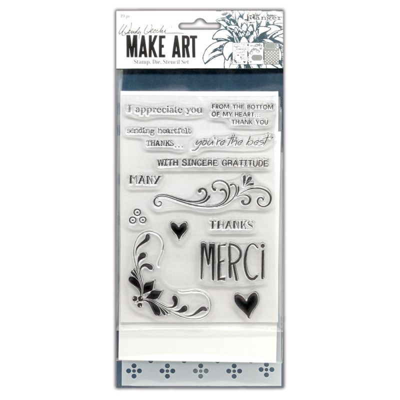 Wendy Vecchi - Stamps, Dies & Stencil Set - Merci & More