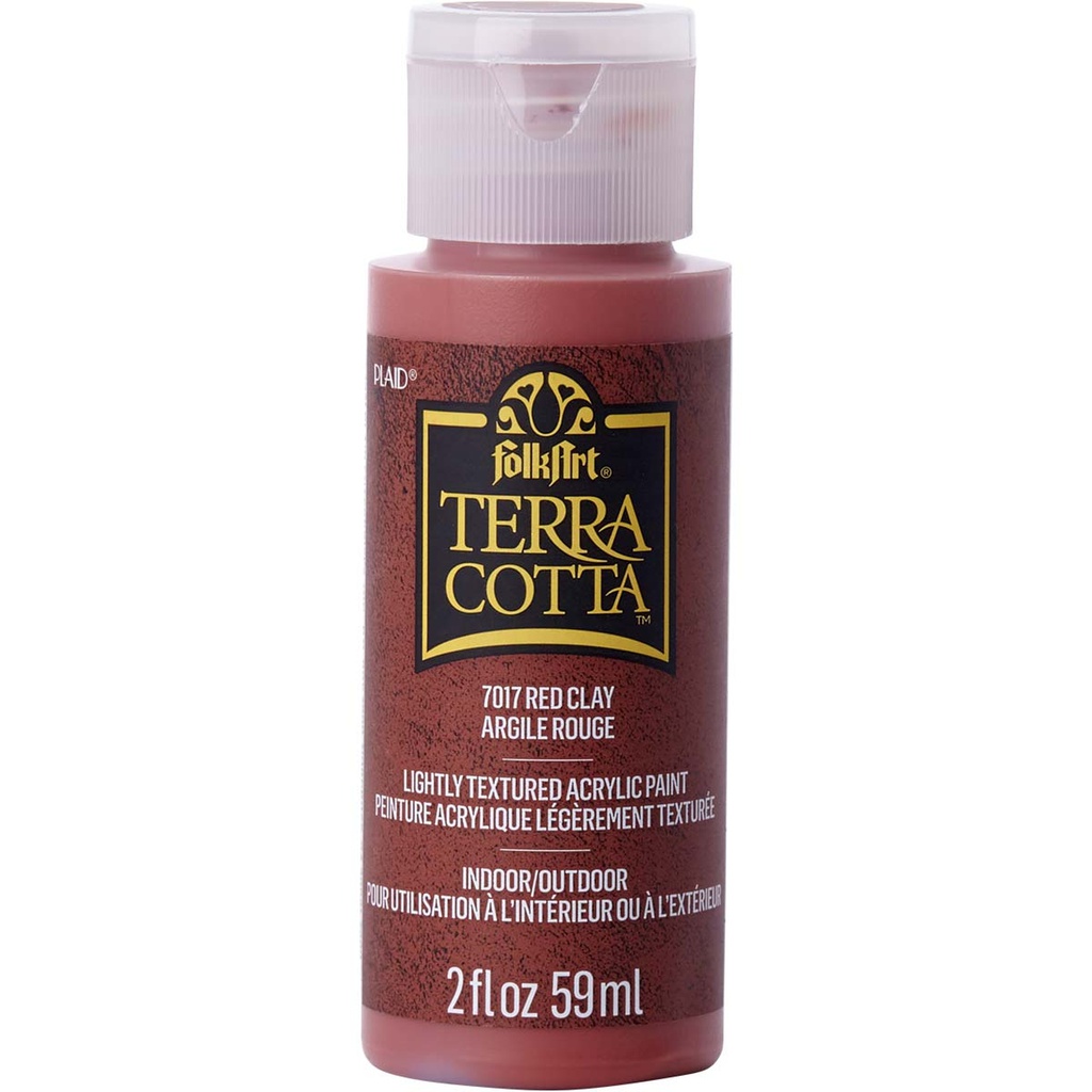 FolkArt TerraCotta Textured Paint - Red Clay (2oz)