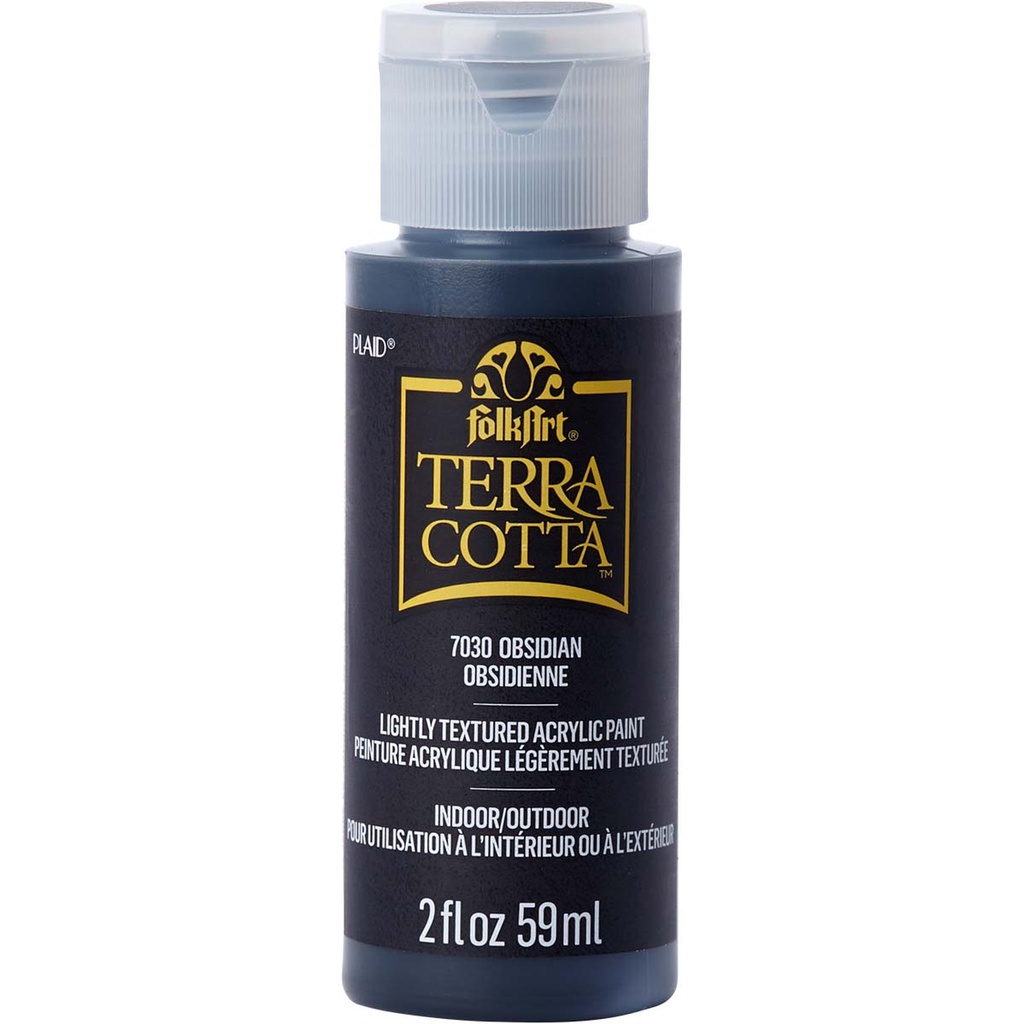 FolkArt TerraCotta Textured Paint - Obsidian (2oz)