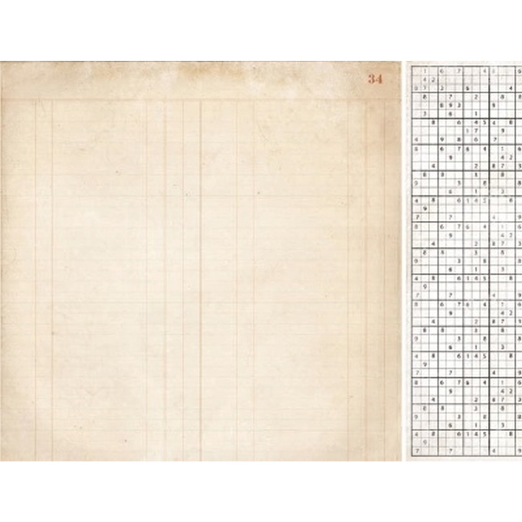 Scrapbook Paper-Ledger     