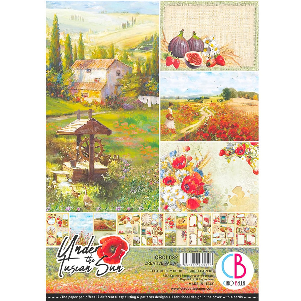 Ciao Bella Paper - Under the Tuscan Sun - A4 Creative Pad