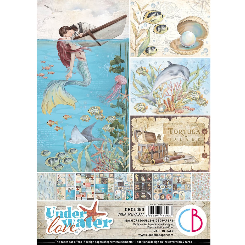 Ciao Bella Paper - Underwater Love - A4 Creative Pad 