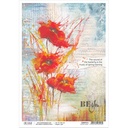 Ciao Bella Paper - Poppies' Dance A4 rice paper (SINGLE Sheet)