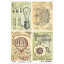 Ciao Bella Paper - Jules Verne Cards A4 rice paper (SINGLE Sheet)