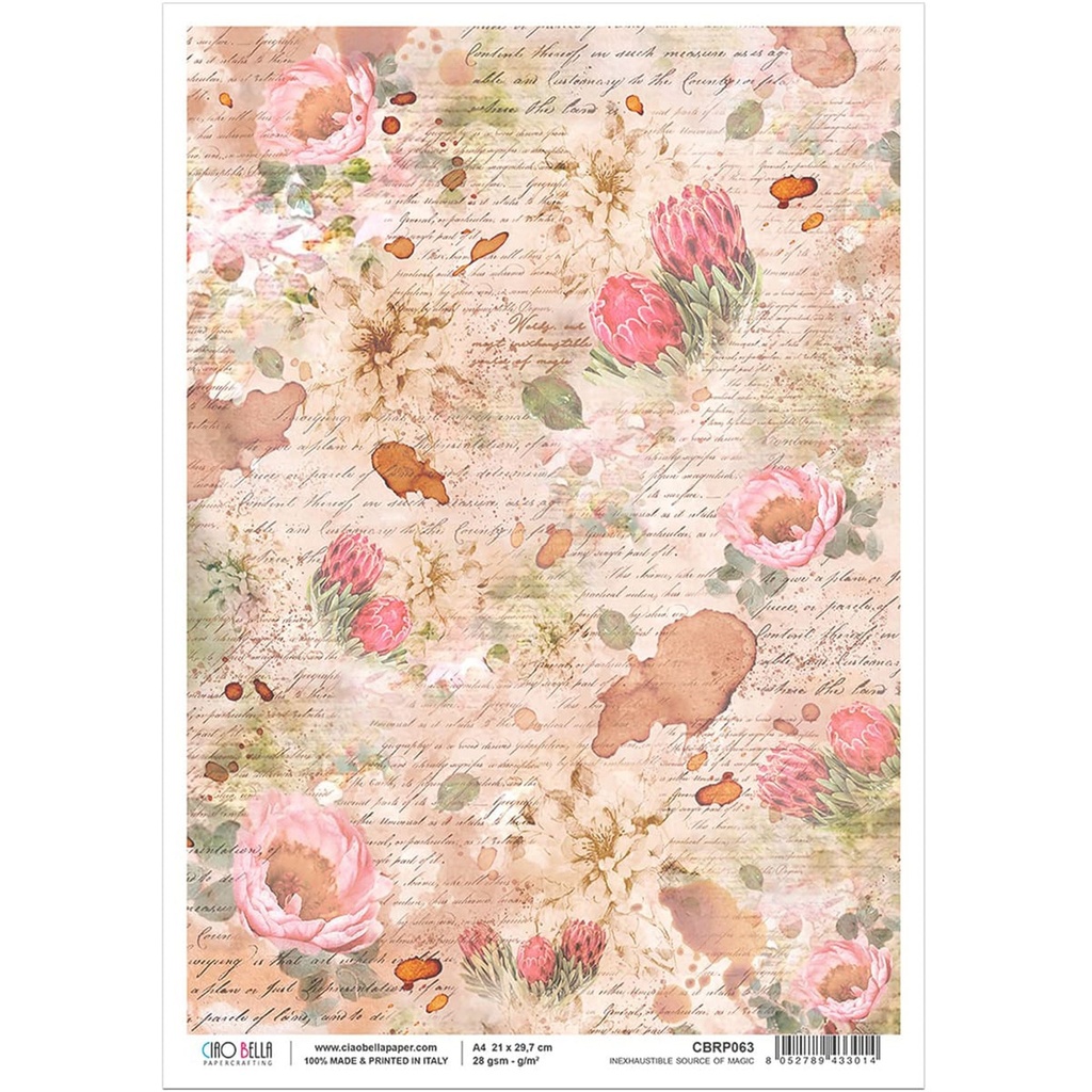 Ciao Bella Paper - Inexhaustible Source Of Magic A4 Rice Paper (Single Sheet)
