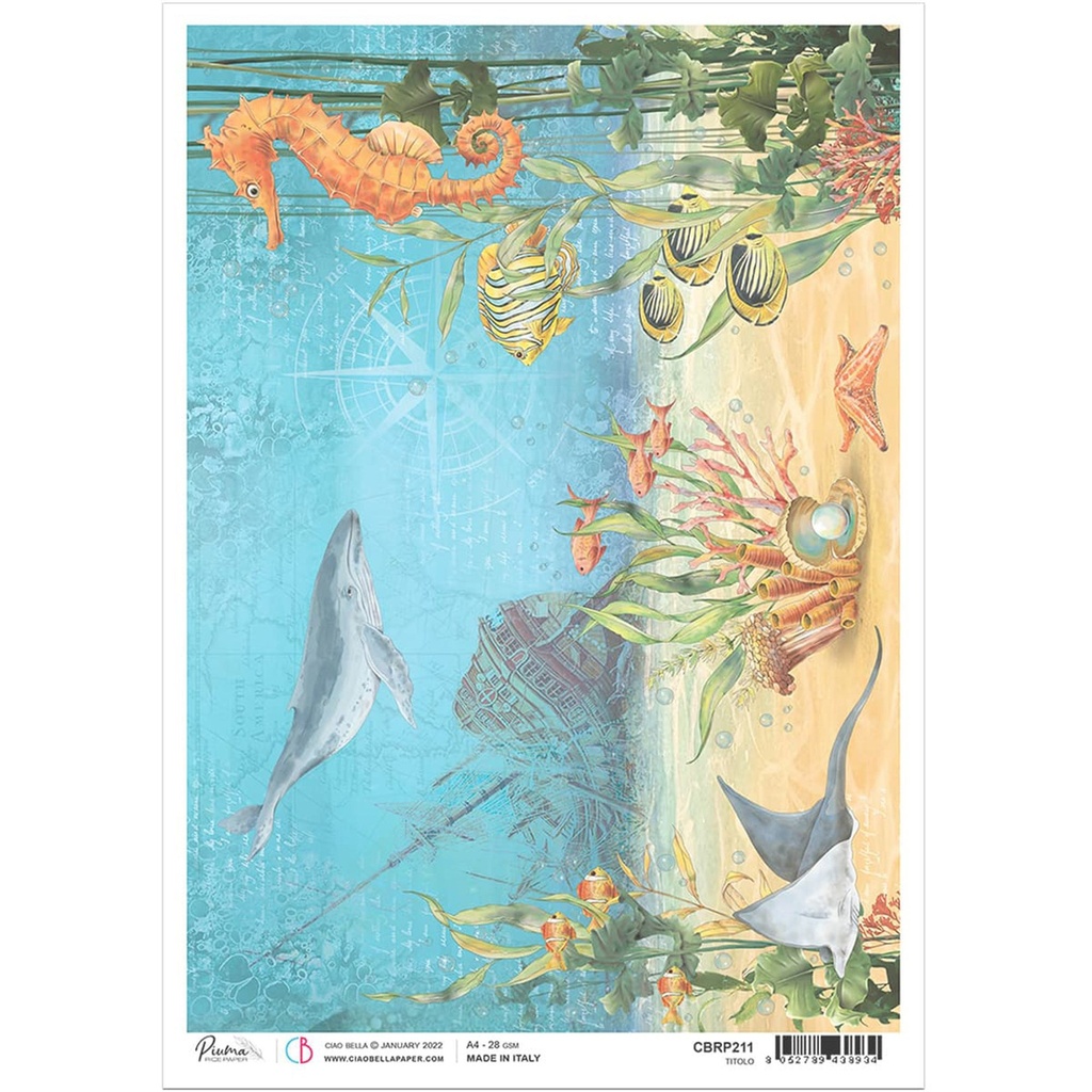 Ciao Bella Paper - The Shipwreck A4 rice paper (SINGLE Sheet)