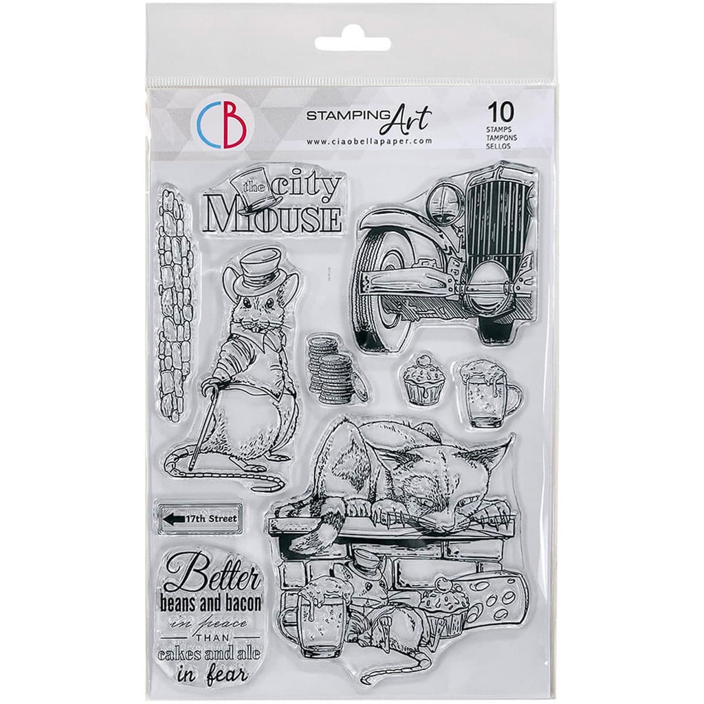 Ciao Bella Paper - The City Mouse 6"x8" stamp set