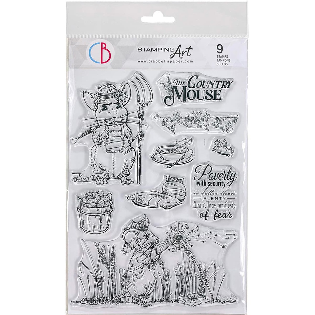 Ciao Bella Paper - The Country Mouse 6"x8" stamp set