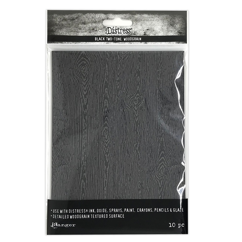 Tim Holtz - Distress Woodgrain Cardstock - Black
