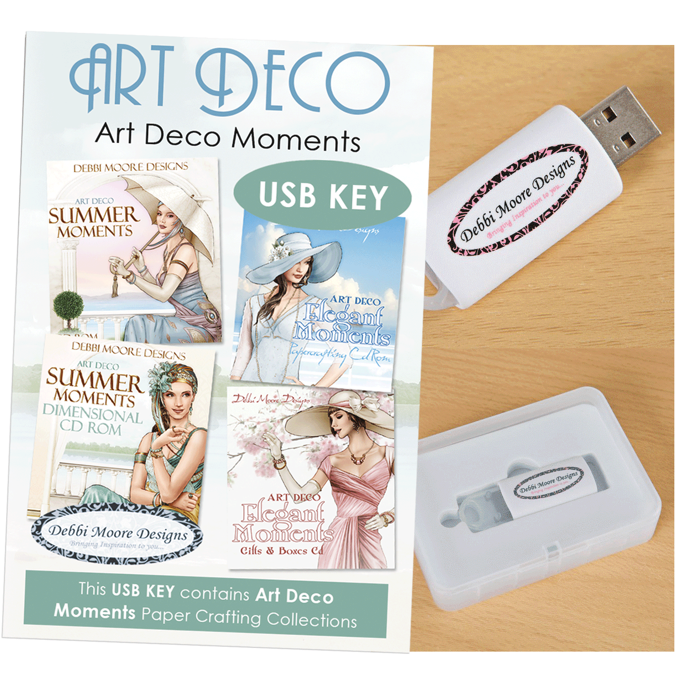 Art Deco Moments Crafting Compendium USB 