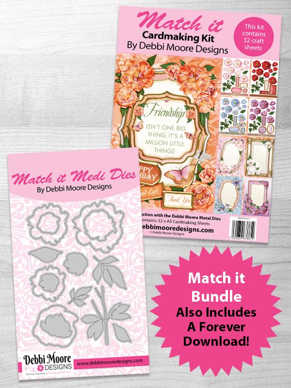 Match It Medi - Peony Die Set, Pad with Forever Code 
