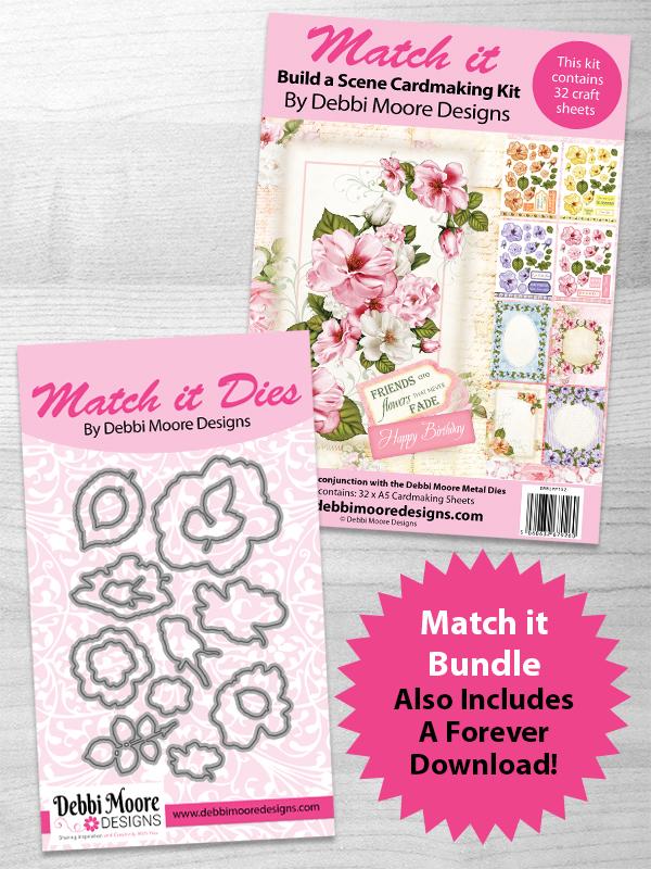 Match It Roses in Bloom Die Set, Pad with Forever Code