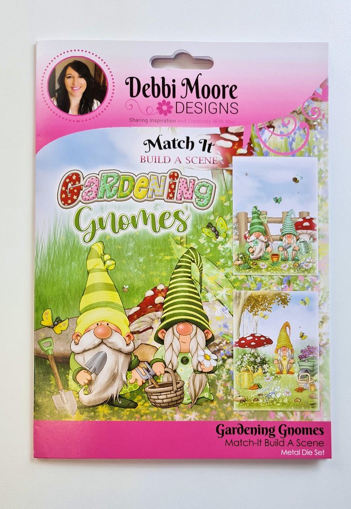  Match It  Gardening Gnomes Die Set with Forever Code 