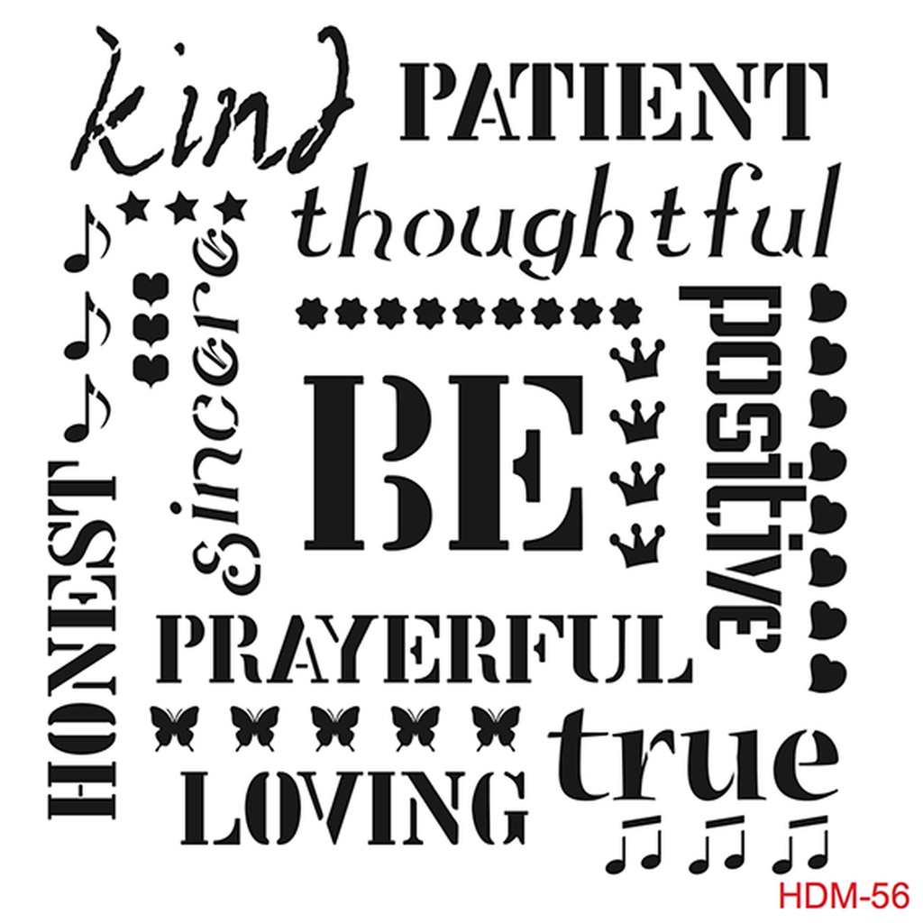 Cadence Midi Stencil - Be Kind (25x25)