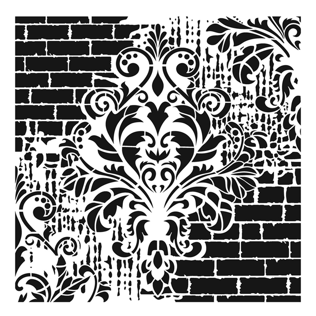 Cadence Grunge Stencil - French Wall (25x25)
