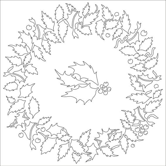 Holly Wreath - MajeMask Stencil
