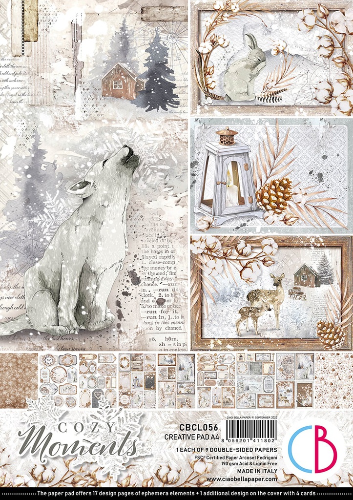 Ciao Bella Paper - Cozy Moments - A4 Creative Pad 
