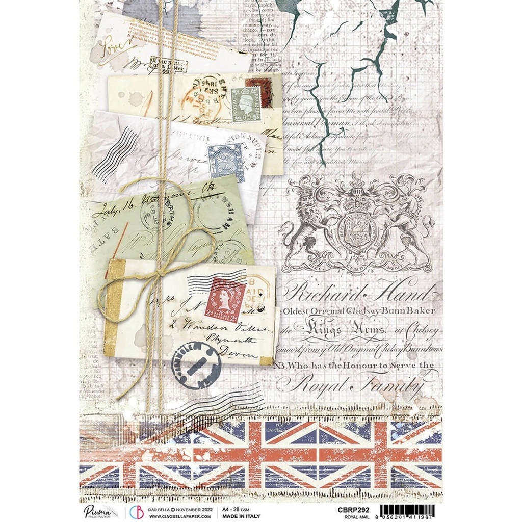 Ciao Bella Paper - Royal Mail A4 rice paper (SINGLE Sheet)
