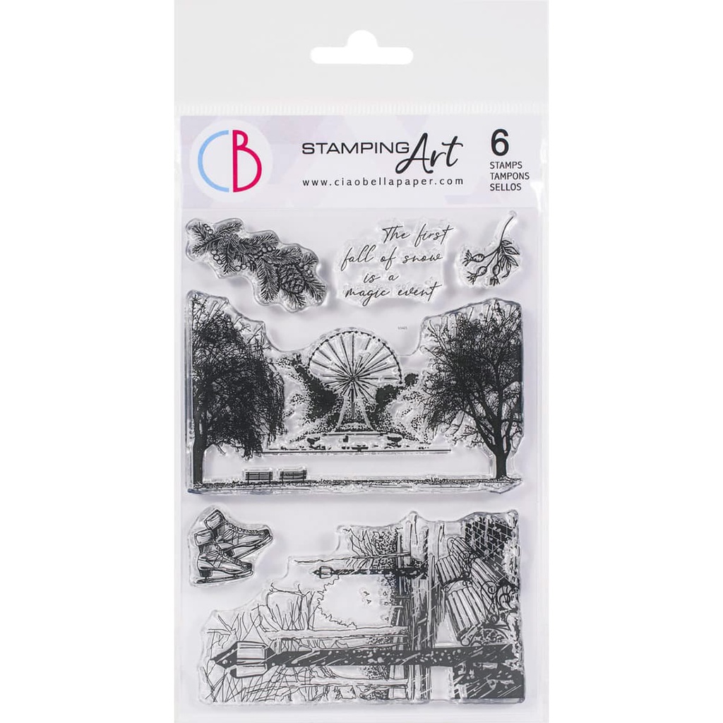 Ciao Bella Paper - The First Fall of Snow 4"x6" stamp set