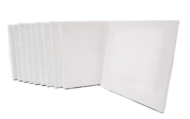 Creativ - Stretched Square Canvas - 20cm - 10 Pack