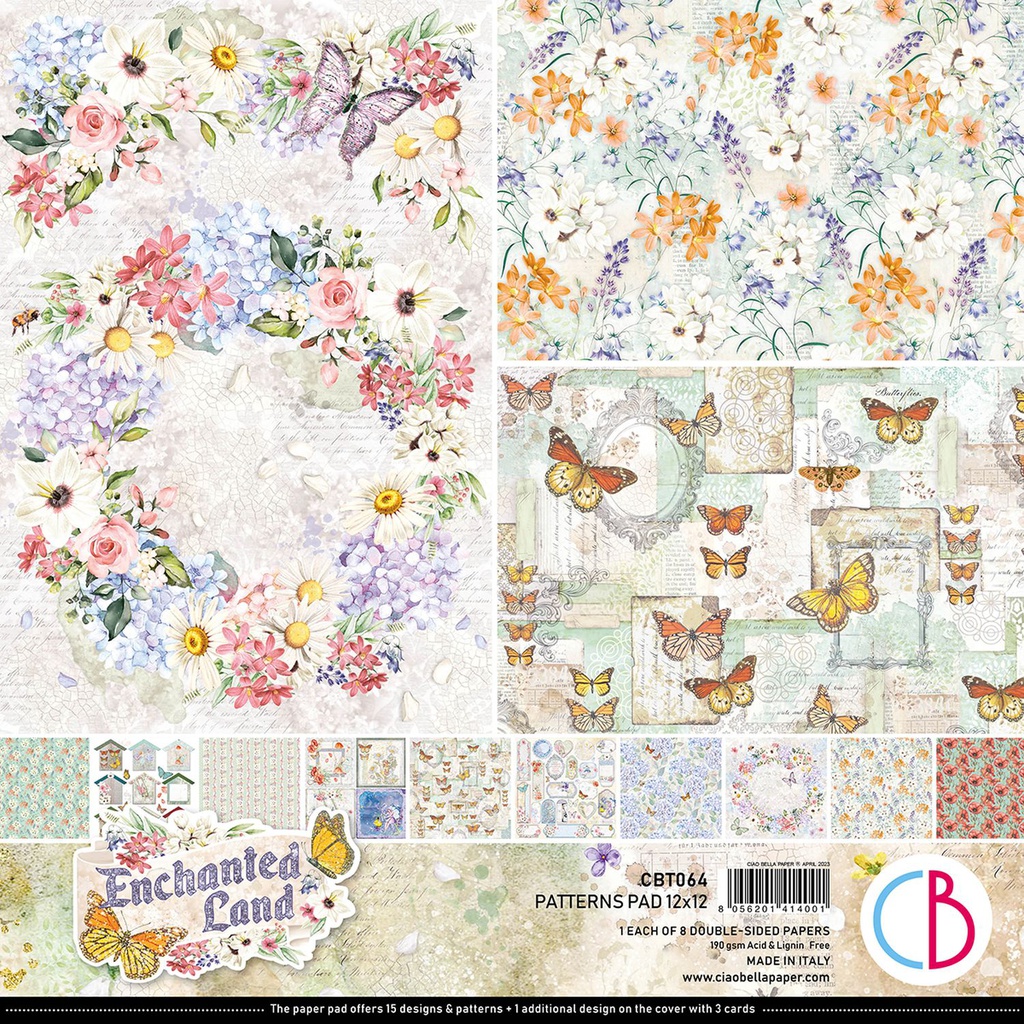 Ciao Bella Paper - Enchanted Land - 12"x12" Patterns Pad 