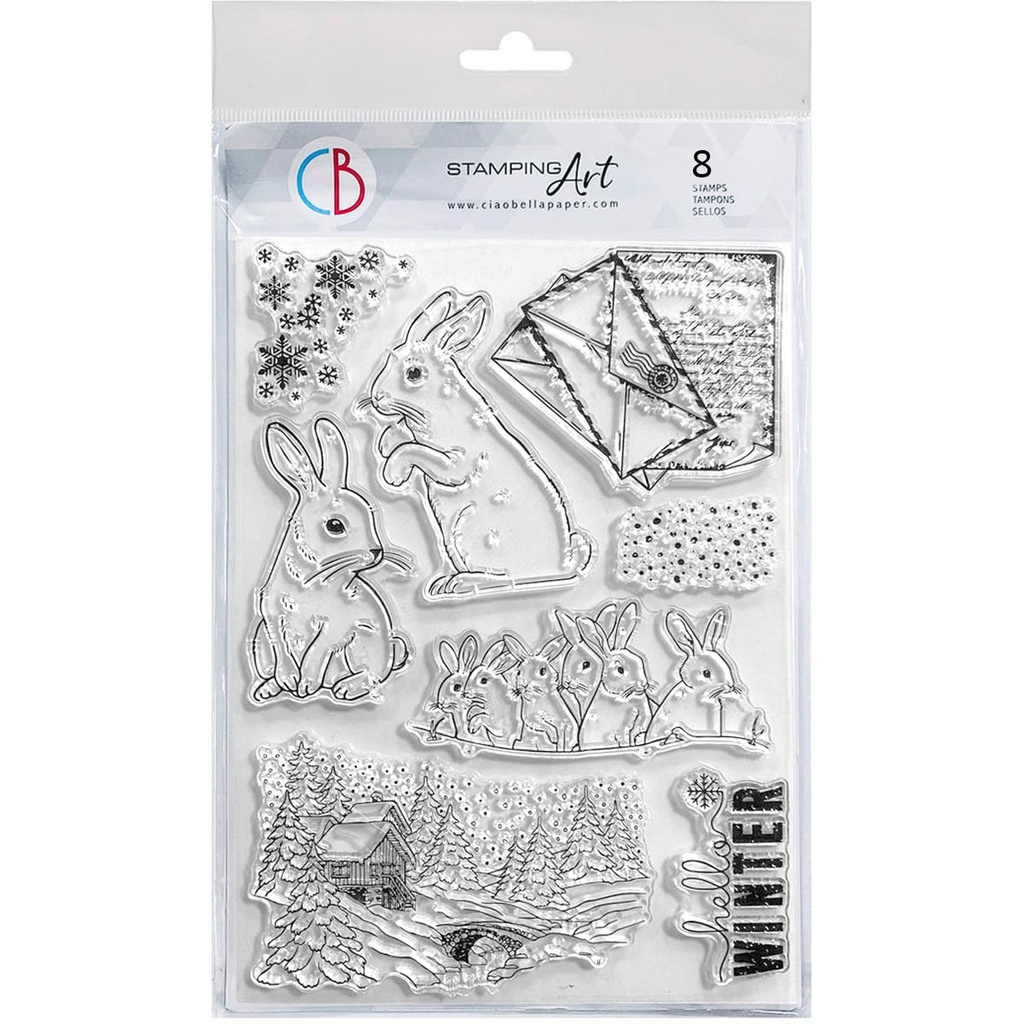 Ciao Bella Paper - Arctic Adventure 6" x 8" stamp set 