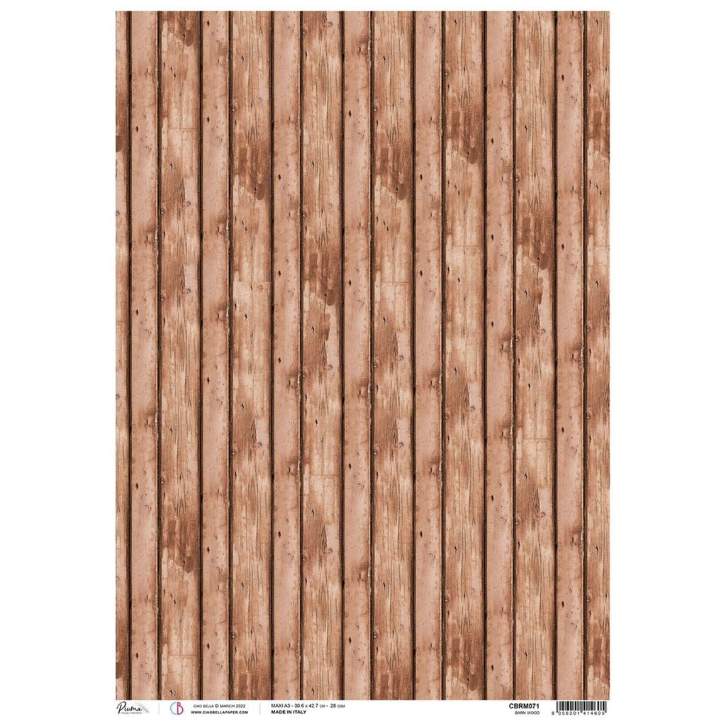 Ciao Bella Paper - Barn Wood A3 rice paper (SINGLE SHEET)