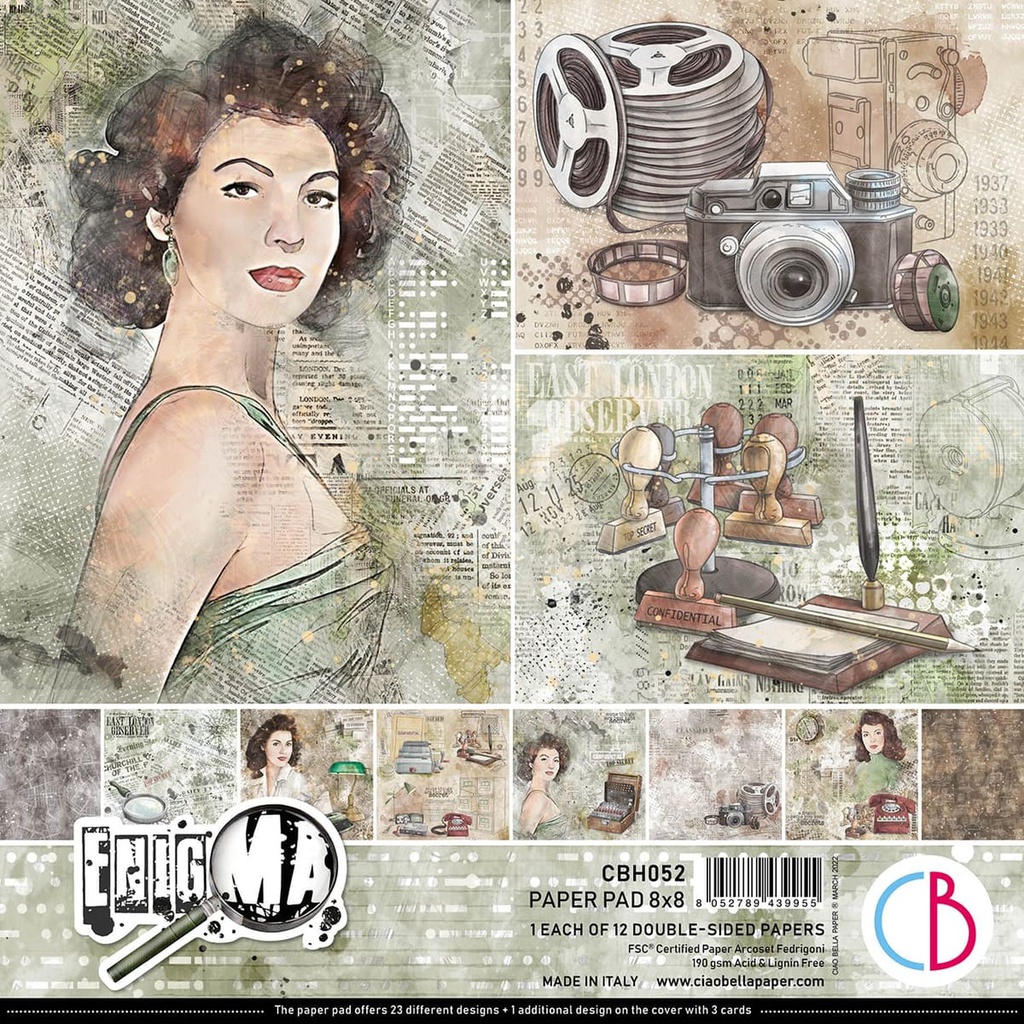 Ciao Bella Paper - Enigma - 8"x8" Paper Pad 