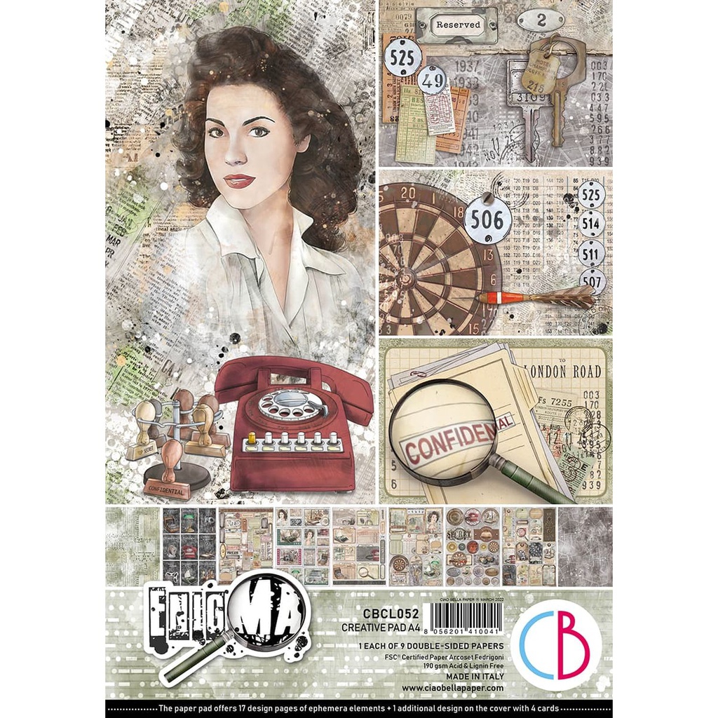 Ciao Bella Paper - Enigma - A4 Creative Pad 