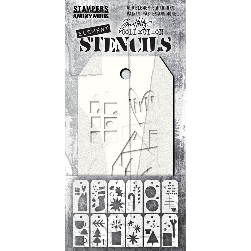Tim Holtz - Element Stencils - Festive (12pcs)