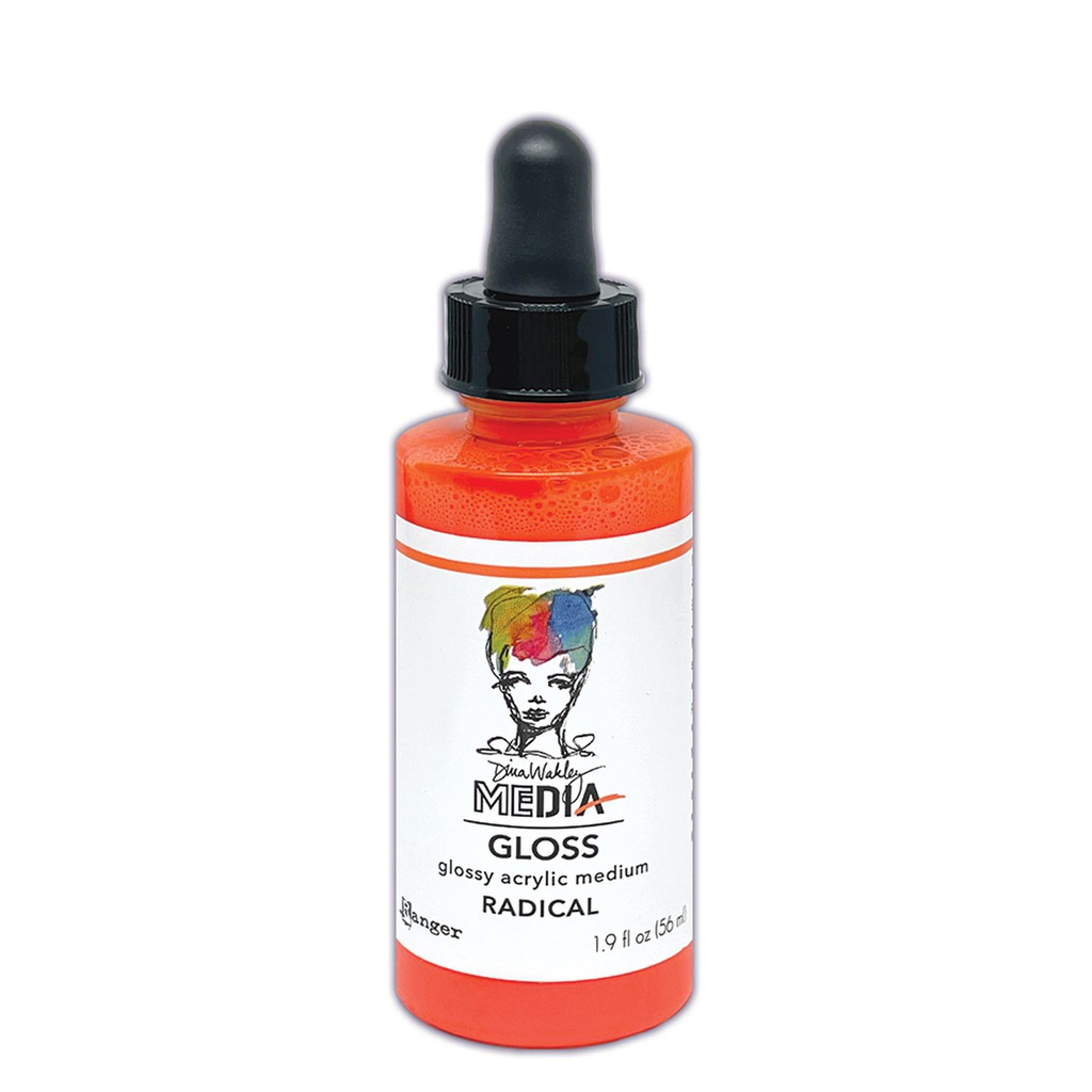 Dina Wakley MEdia Gloss Acrylic Paint - Radical