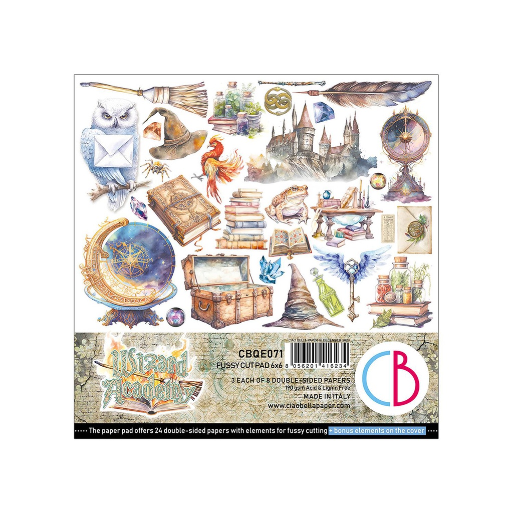 Ciao Bella Paper - Wizard Academy Fussy Cut Pad (6"x6")