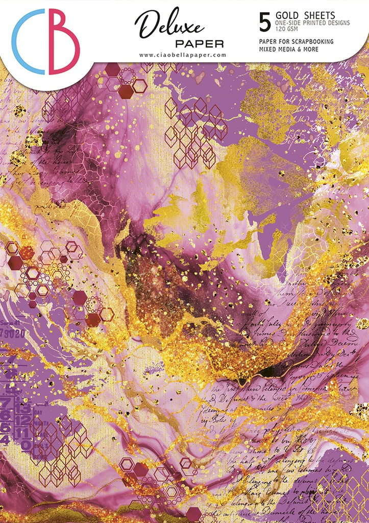 Ciao Bella Paper - Ethereal Deluxe Gold Paper (A4)