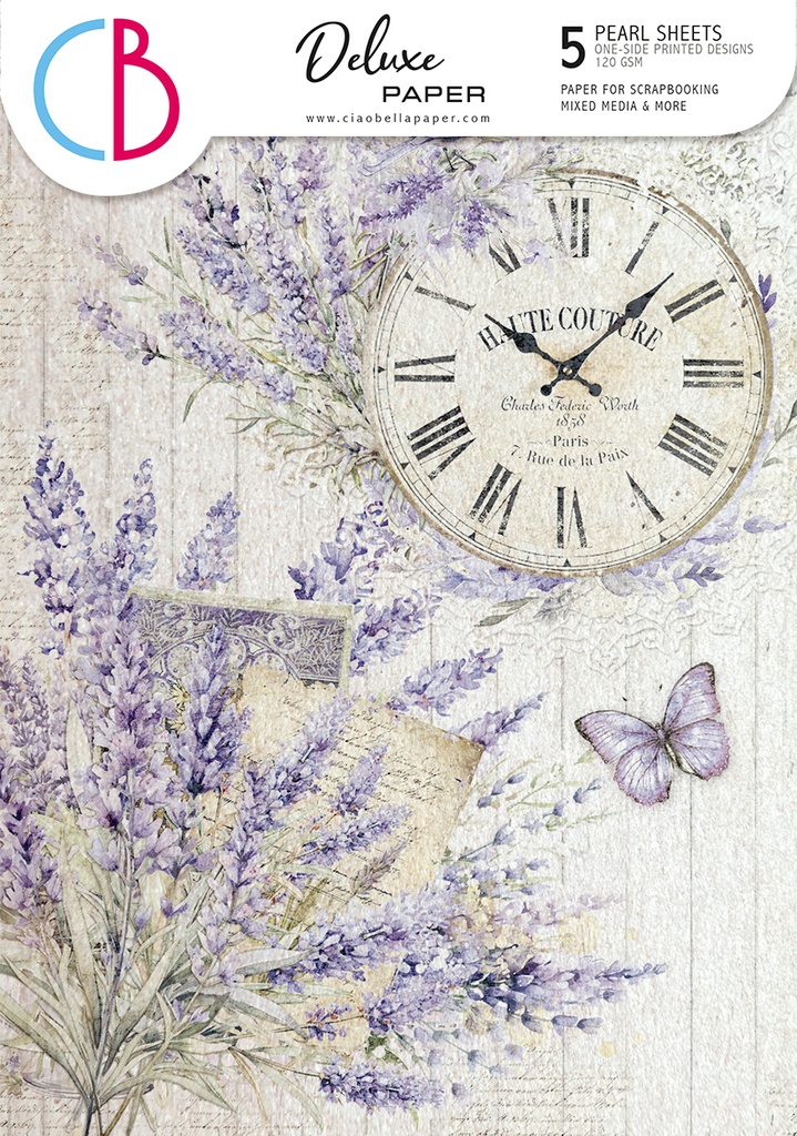 Ciao Bella Paper - Morning in Provence Deluxe Pearl Paper (A4)