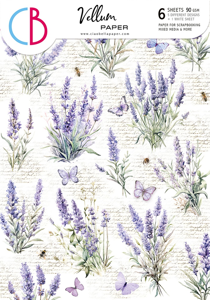 Ciao Bella Paper - Morning in Provence A4 Vellum 