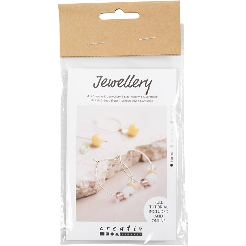 Creativ - Jewellery Mini Craft Kit - Beading Hoops with beads