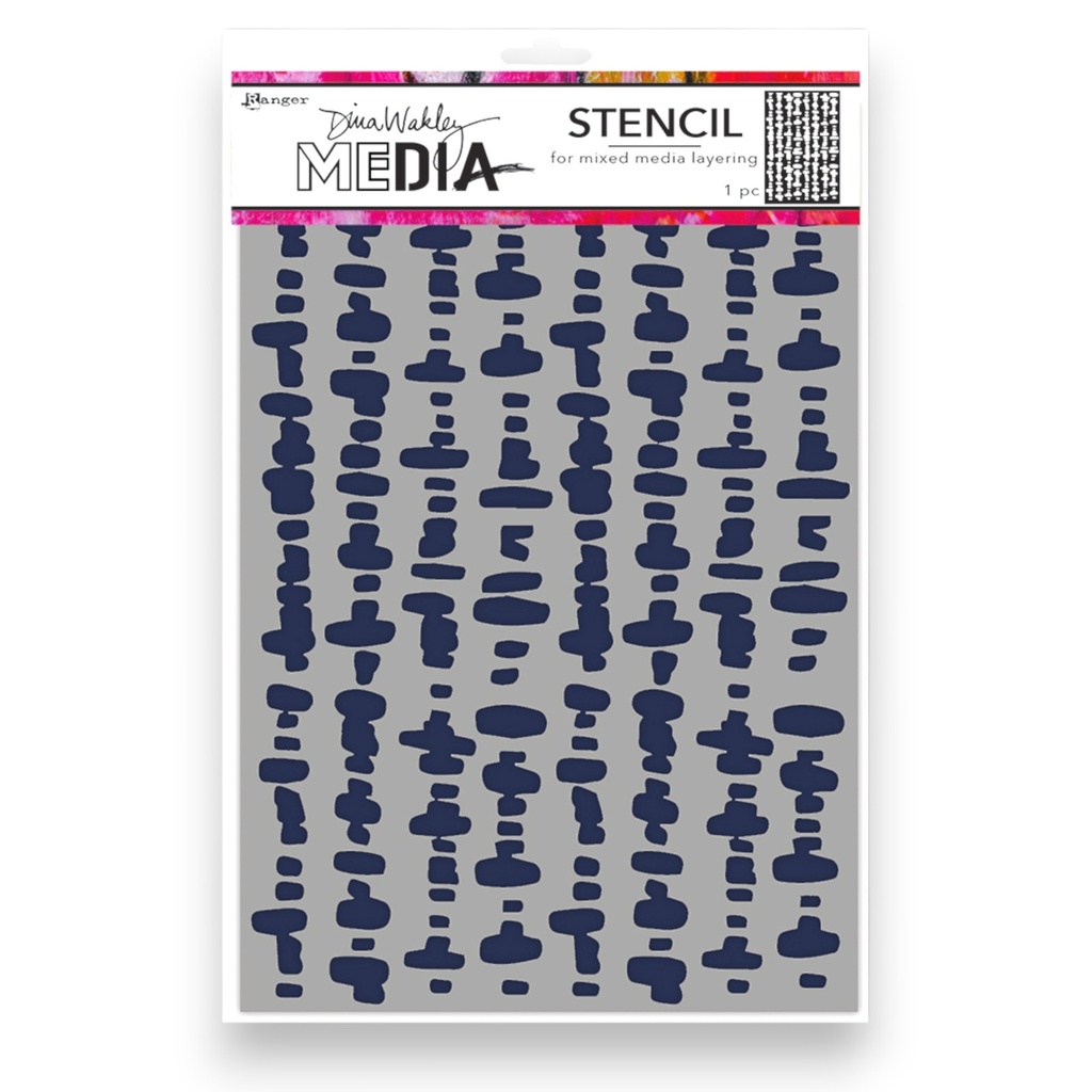 Dina Wakley Media Dash Columns Stencil 