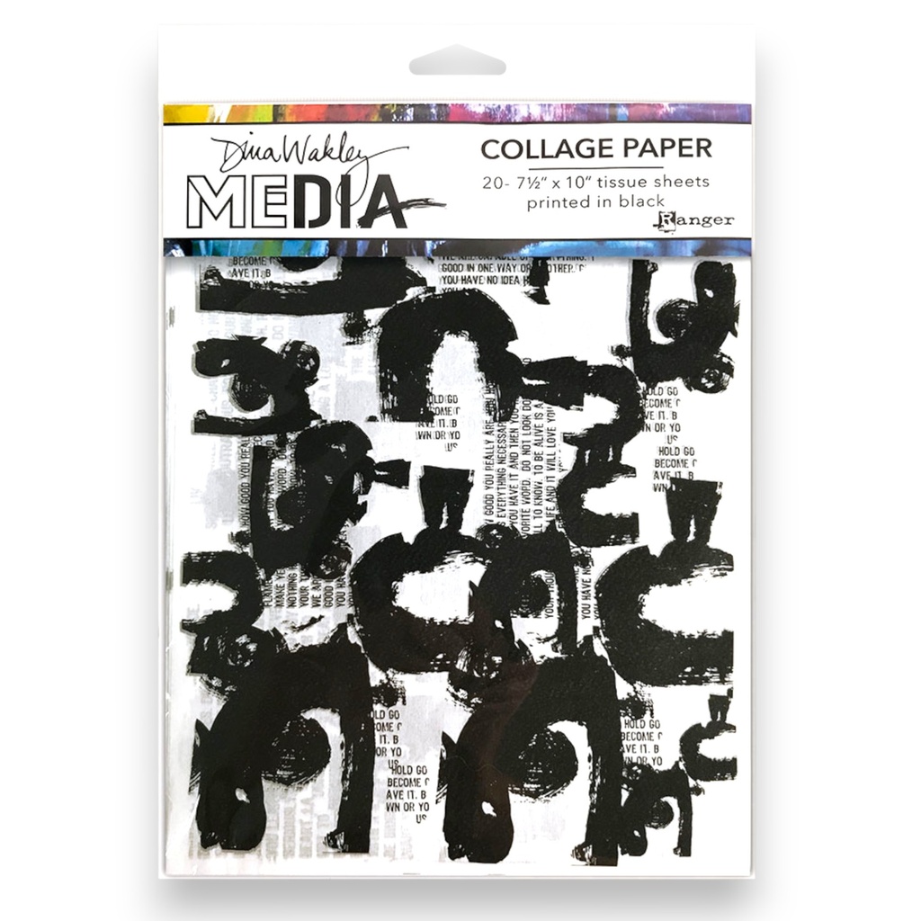 Dina Wakley Media Collage Tissue - Painted Marks 