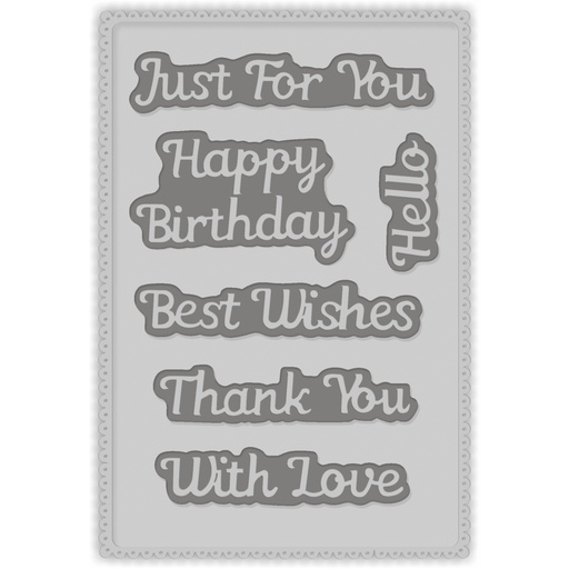 Sweet Dixie Rectangle Frame with Matted Sentiments die set