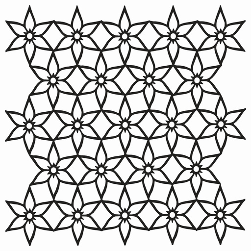 12x12 Stencil Starflower Net