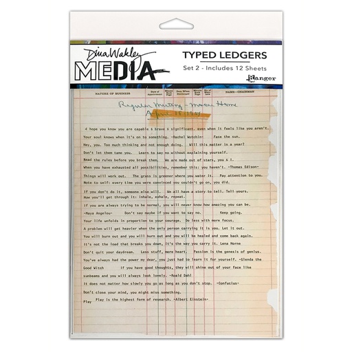 Dina Wakley Media Typed Ledgers (Set 2)