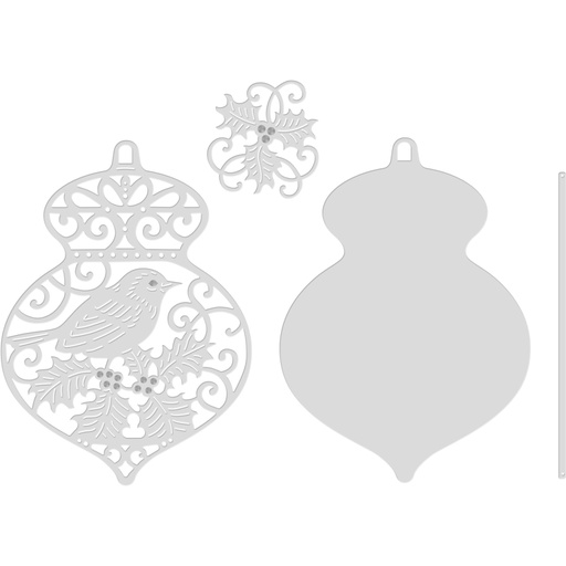 Sweet Dixie Robin & Holly Bauble die set