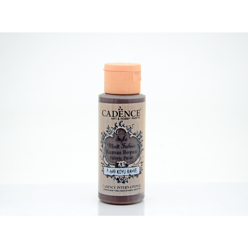 Cadence Style Matt Fabric Paint - Dark Brown (59ml)