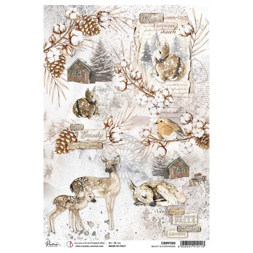 Ciao Bella Paper - Beauty is Everywhere A4 rice paper (SINGLE Sheet)