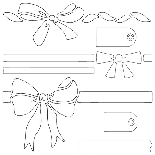 Bows and Borders MajeMask Stencil